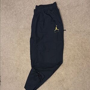 Jordan Black Joggers with Gold Logo